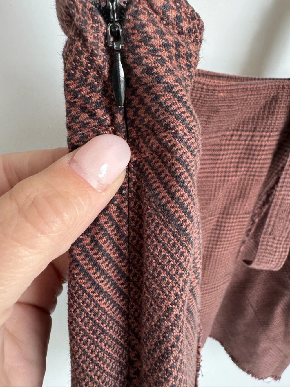 Free People Rowan Plaid Pinafore Skirt women‎ 4 brown plaid preppy boho festival